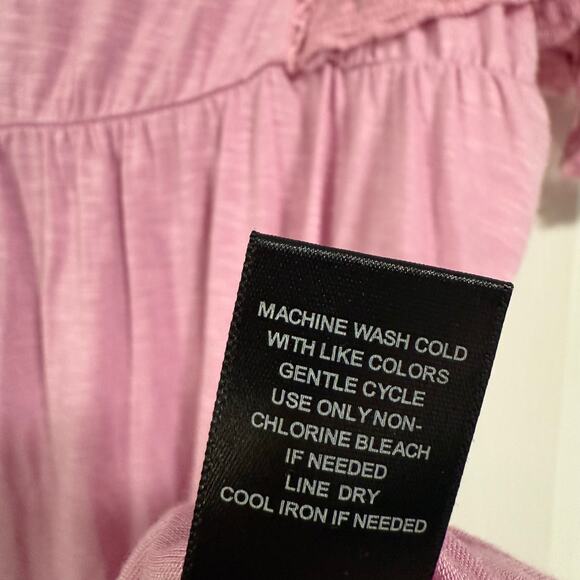 Torrid New Mauve Knit Crew Neck Lace Dolman Sleeve Baby Doll Top Size 1 - Picture 9 of 16